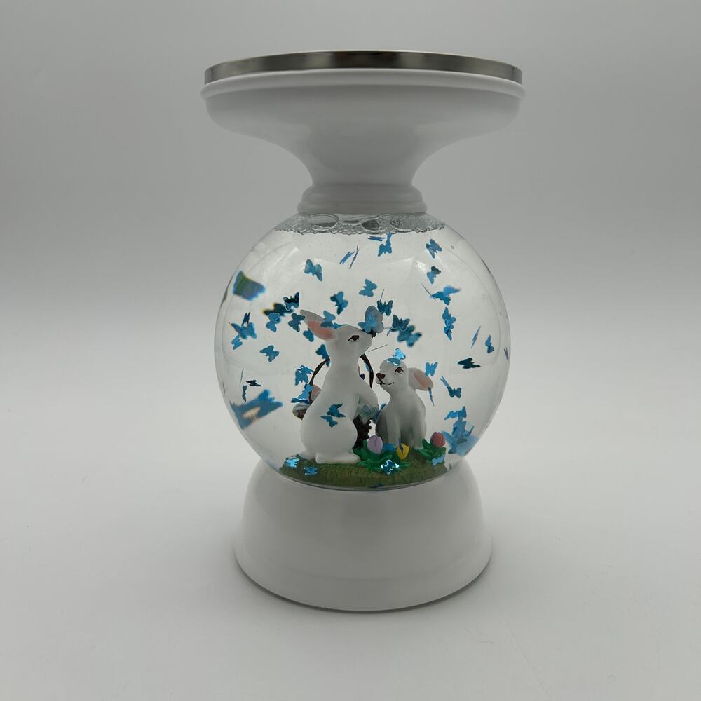 Bath & Body Works New Bunny Lighted Water Globe Candle Holder Easter Spring 2021
